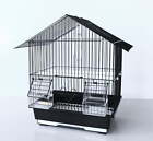 A&E Steel Parakeet Cage House Style Black Bird Cage Metal Lightweight AE29534