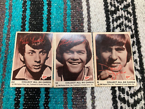 The Monkees Trading Cards 1966 Raybert Prod. (3) Card Lot