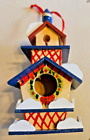 Vintage House Of Lloyd Wooden Birdhouse Christmas Ornament