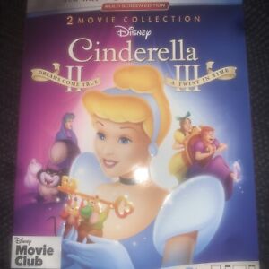Disney Cinderella II Cinderella III (Blu-ray/DVD, 2019) New Sealed