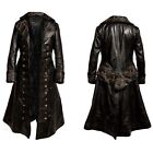 Once Upon A Time Captain Hook Pirate Coat Cosplay Real Leather Trench Coat
