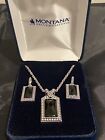 Montana Silversmiths Rope necklace and matching earrings. 925 Sterling Silver.