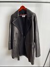 Saint Laurent Hedi Slimane Yves Black Leather Belted Jacket -Sz XL - VTG Archive