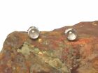 Round Pink Rose Quartz  Sterling Silver 925 Gemstone Stud Earrings - 5 mm