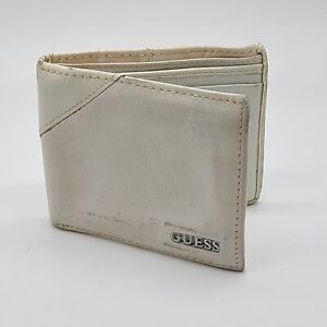 Guess Men's Leather Bifold Wallet - White