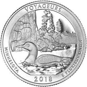 2018 S Voyageurs National Park Quarter ATB Gem Proof DCam CN-Clad See Pics W419
