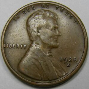 1928 S - Lincoln Wheat Penny - G/VG
