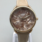 Fossil Tailor Watch Women 34mm Rose Gold Tone MOP Leather ES4419 New Battery