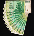 10 x 1 Billion Zimbabwe Dollars Banknotes AA 2008 + Certificate of Authenticity