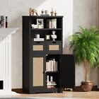Irontar Rattan Bathroom Cabinet, Kitchen Pantry Cabinet with 2 Removable Draw...