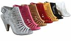 NEW Fashion Strappy Caged Kitten Chunky Heel Women's Sandal Shoes Size 5.5 - 11