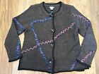 Laura Ashley 100% Wool Vintage Cardigan Size Large Button Up Sweater