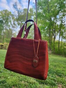 antique etienne aigner brown purse handbag genuine leather