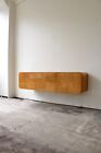 Vintage Midcentury MCM 70s Floating Quilted Maple Credenza By PACE