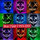 Halloween Scary Mask Cosplay Led Costume Mask EL Wire Light up Halloween Party