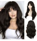 New ListingLong Wigs with Bangs for Women Curly Wavy Hair Heat Resistant Synthetic Wigs