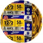 Southwire Romex 50ft 12/2 Solid Yellow Type NM/B Electrical Wire 28828222 12 AWG