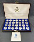 1976 CANADIAN OLYMPICS 28 STERLING SILVER COIN SET COLLECTION W/CASE & COA