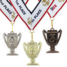 1st 2nd 3rd Place Cup Star Award Medals - 3 Piece Set (Gold, Silver, Bronze) Inc