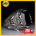 plate 925 Sterling Silver Handmade Jewelry Black Men's Ring All Size