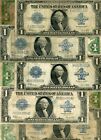 1923 Large Size Silver Certificate $1 Bill Horseblanket Note 100 Years Old