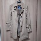 Burberry Blue Label Spring Coat 36 Beige Check From Japan
