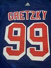 New York Rangers Wayne Gretzky Blue Jersey Size 54 XL Vintage NHL 100% Stitched