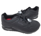 Skechers Men's Work Relaxed Fit Uno SR Sutal Blk Sneakers Size:7.5 #200054 137A