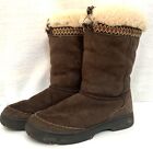 UGG Australia Women's Brown Suede Mid Calf Pull On Snow Boots Size 9