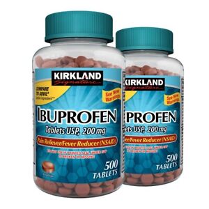 NEW Kirkland Signature Ibuprofen 200 mg 1000 Tablets