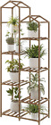 Tall Plant Stand Indoor Corner Plant Shelf Outdoor Hanging Plant Holder Wood Flo
