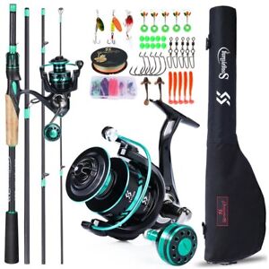 Fishing Rod and Reel Full Kit ,Spinning Rod and 5.0:1 Gear Ratio Fishing Reel