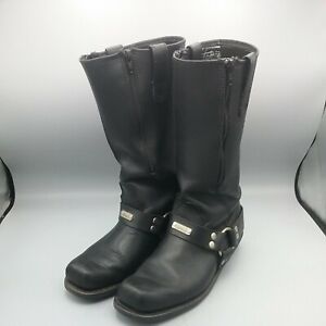 Easy Rider Tall Harness Black Leather Boots Mens Size 9.5 Good Condition