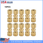 10Pcs Brass Compression Pipe Line Joint Connector Coupler Brake Lines Union 3/16