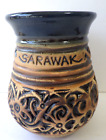 Vintage Art Pottery Sarawak Malaysia Partially Glazed Ceramic Vase 5 1/2