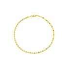 Valentino Chain Bracelet 14K Solid Gold Women Sparkle Mirror Link Bracelet