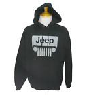 JEEP Men's (Size 2XL) Black Gray Long Sleeve Hoodie Hooded Sweatshirt Pullover