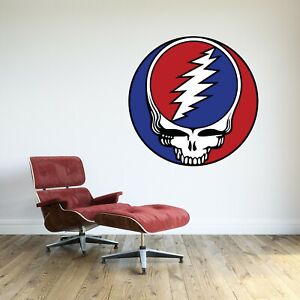Grateful Dead Hippie Logo Wall Decal Icon Peace Acid Wall Art Decor Room Sticker