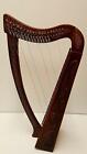 Musical Instrument Tall Celtic Irish Harp 19 Strings Lever Solid Wood with Dulex