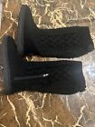 Brand New UGG CLASSIC CARDI CABLED KNIT BLACK ZIP TALL BOOTS SIZE US 9 WOMEN