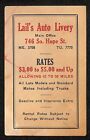 Lail's Auto Livery Hope St. LA / Car Rental Business / Trade Card c1928 Scarce