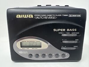 New ListingAIWA TX610 Walkman AM/FM Digital Tuner Cassette Player WORKS