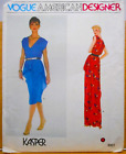 Vintage Vogue Pattern 2331 American Designer Kasper Sz 14 Dress Uncut FF