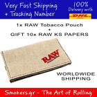 1x RAW Rolling Tobacco Pouch Wallet + GIFT 10x RAW KS Papers