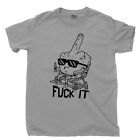 Middle Finger Up T Shirt Salute Drinking Smoking Partying Tattoo Bad Attitude