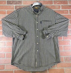 Abercrombie Flannel Shirt Men’s XL Navy Plaid Button Down