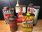 Vintage Tin Cans Texaco, Oil, Liquid Wrench, Brasso - Lot of 5