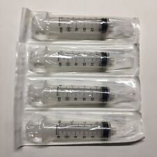60mL PACK of 4 LUER LOCK STERILE SYRINGES 60cc Sterile Syringe Only No Needle
