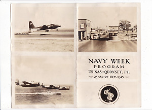 Navy Week program cover 1948 military bus war planes war ship free shipping