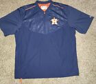 Houston Astros Majestic Authentic On-Field Training Navy Half Zip Pullover XL